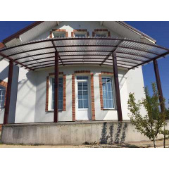 Профильный поликарбонат (прозрачный шифер) Suntuf серый Solar Control Сумы