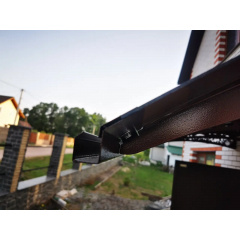 Захисний металевий козирьок над дверима Dash'Ok 2,05х1,5 м Фауна Бронза Житомир