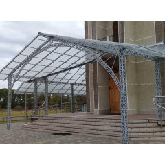 Профильный поликарбонат Suntuf колотый лед прозрачный 2УФ-защита Киев