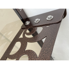 Металевий збірний навіс (козирок) над дверима Dash'Ok 2.05x1 м Style, мідь антик, мон 3 мм, бронза Київ