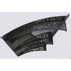 Металевий збірний навіс (козирок) над дверима Dash'Ok 2.05x1 м Style, мідь антик, мон 3 мм, бронза Київ