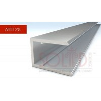 Алюминиевый торцевой Профиль АПТ - 25мм ТМ SOLIDPROF Тернополь