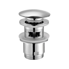 Донный клапан Koer PW-03-01 для умывальника, с переливом, хром (KR3394) Київ