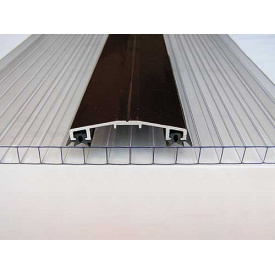 Алюмінієвий профіль притискна кришка АПК-50 бронзовий з ущільнювачем