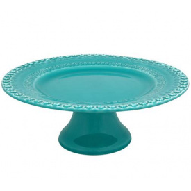 Блюдо на ноге Fantasia диаметр 28см Бирюза DP67291 Bordallo Pinheiro
