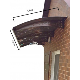 Готовый сборный навес над входом Dash'Ok 3,05х1 м Фауна