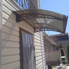 Защитный металлический козырек над дверью Dash'Ok 1,5х1 м Стиль