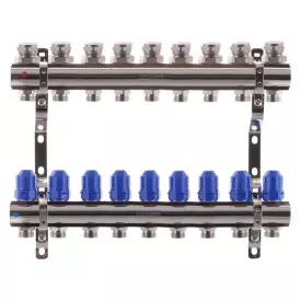 Коллектор теплого пола Koer KR.1100-09 1″х9 НН 9-ый
