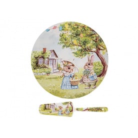 Блюдо фарфор Rabbit family 26 cm Lefard