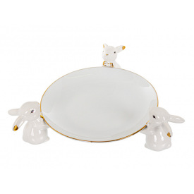 Блюдо Rabbits 19 cm porcelain Lefard