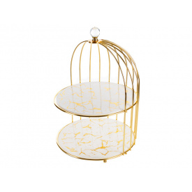 2-х ярусное блюдо для сервировкиGoldiLi 25 см Lefard
