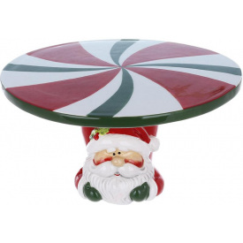 Новорічне блюдо на ніжці BonaDi Santa 23х12 см Різнокольоровий DP233128