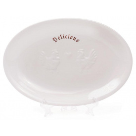Блюдо Bona сервировочное Ceramic Тоскана Family DELICIOUS 33х22см с объемным рисунком DP40966