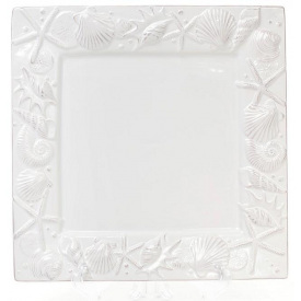 Блюдо Bona сервировочное Ceramic Морской Бриз 26х26х2.4см белое DP40953