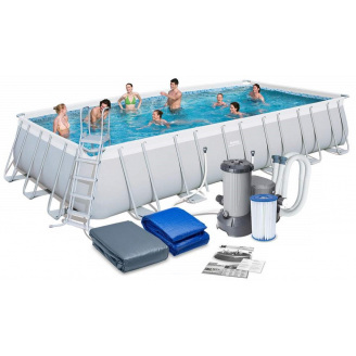 Bestway Каркасний басейн Bestway 56474 (732х366х132 см) з картриджним фільтром, драбиною та тентом