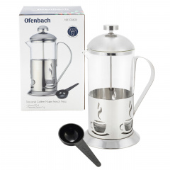 Заварник френчпресс с мерной ложкой 600ml для чая и кофе KL226216 Kamille Харків