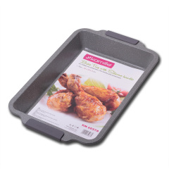Духовая форма из углеродной стали для запикания grey Kamille 46x30x6 см KL225443 Балаклія
