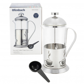 Заварник френчпресс с мерной ложкой 600ml для чая и кофе KL226216 Kamille