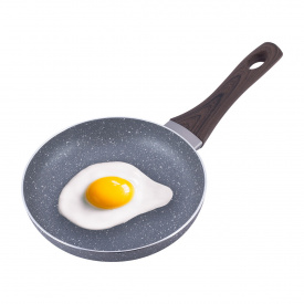 Кухонная сковорода из алюминия с антипригарным покрытием серый мрамор 24см KL225730 Kamille