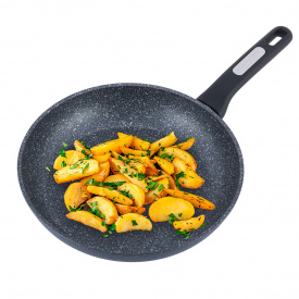 Кухонная сковорода из алюминия с антипригарным покрытием black marble 28см KL225747 Kamille