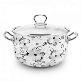 Каструля емальована 3,1 л. Мереживо d-18 см Interos 1279 (63801)