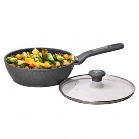 Кухонный стейник с гаранитным покрытием и крышкой 24см KL224983 Kamille