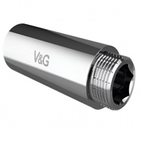 Удлинитель латунный V&amp;G 1/2" ВН 50 мм хромированный (VG-210107)