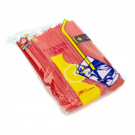 Трубочка для коктейля круглая One Chef 3×130 мм 200 шт красная