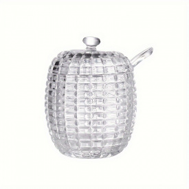 Медовница стеклянная с ложкой Разнотравье 230 мл Olens 102-662