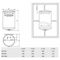 Водонагрівач Tesy DRY 80V (6562964) Броди