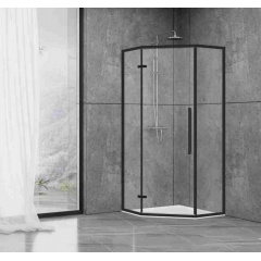 Душова кабіна Dusel DL197HB Black Matt 900x900x1900, скло прозоре Черновцы