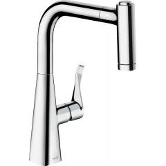 Змішувач Hansgrohe Metris Select 220 кухонний з витяжним душем (14834000) Вараш