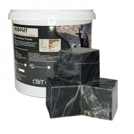 Каміння для сауни Нефрит пиляне у формі куба 7x7x7 см