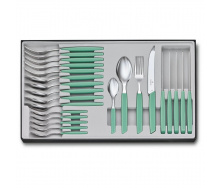 Набор столовых приборов Victorinox Swiss Modern Table Set 24 предмета Зеленый (6.9096.11W41.24)