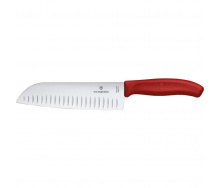 Кухонный нож Victorinox SwissClassic Santoku 170 мм Красный (6.8521.17B)