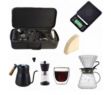 Дорожный кофейный набор Ecocoffee TS-01 Black из 7 предметов