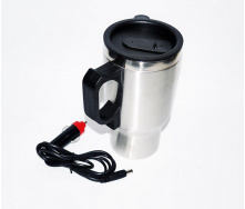 Термокружка с подогревом Electric Mug 12 V Серебристый с черным (73698839)