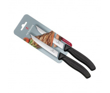 Набор кухонных ножей для стейка Victorinox Swiss Classic Steak 12 см 2 шт Черные (6.7903.12B)