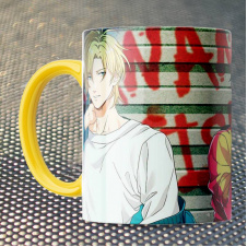 Чашка Fan Girl Банановая рыба гранж - Banana Fish (15715) 330 мл Желтый