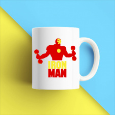 Кружка чашка белая с принтом "Iron Man" Кавун