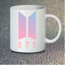 Чашка Fan Girl Лого BTS Bangtan Boys БТС (7076) 330 мл Белый