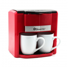 Кофеварка электрическая Domotec MS-0705 на две чашки 500W Red