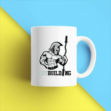 Кружка чашка белая с принтом "Bodybulding" Кавун