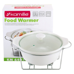 Мармит круглый керамический Kamille 2,4 л Белый Вінниця