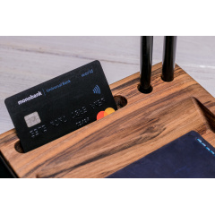 Подставка из дерева для гаджета QI ecoWalnut 270х180х33 мм Харків
