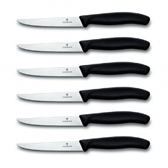 Набор кухонных ножей для стейка Victorinox Swiss Classic Steak Gift Set 6 шт Черные (6.7233.6) Вінниця