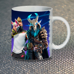 Чашка Fan Girl Рагнарек и Ронин Фортнайт Fortnite Ragnarok and Drift New (14527) 330 мл Разноцветный Вознесенск