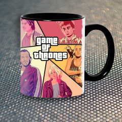 Чашка Fan Girl Игра Престолов в Стиле ГТА Game of Thrones New (14452) 330 мл Разноцветный Вишневе