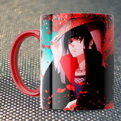 Чашка Fan Girl Итачи клен Наруто - Naruto (15765) 330 мл Красный Ворожба