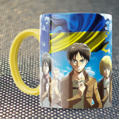 Чашка Fan Girl Атака на Титанов Attack on Titan UA (15435) 330 мл Желтый Городок